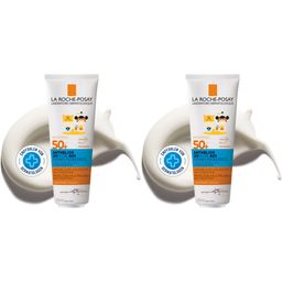 La Roche Posay Anthelios Sonnenmilch für Kinder LSF 50+: Effektiver Sonnenschutz mit MEXORYL 400 Filtertechnologie und Antioxidantien + Lipikar Baume AP+M Körperbalsam Mini  GRATIS