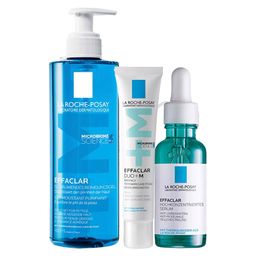 La Roche Posay Effaclar Duo+M + La Roche Posay EFFACLAR Hochkonzentriertes Serum für das Gesicht + La Roche Posay Effaclar Schäumendes Reinigungsgel