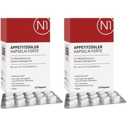 N1 Appetitzügler Kapseln Forte – Appetithemmer zum Abnehmen & zur Gewichtsreduktion, Reduziert Appetit & sorgt für langanhaltendes Sättigungsgefühl, Appetitzuegler