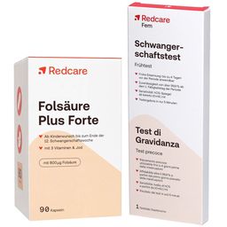 RedCare Folsäure Plus Forte – Kapseln + Schwangerschafts-Frühtest