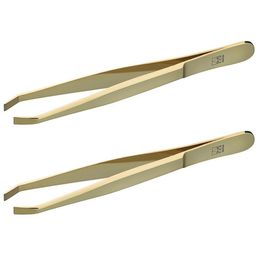 ApoLine® Augenbrauenpinzette vergoldet 9 cm