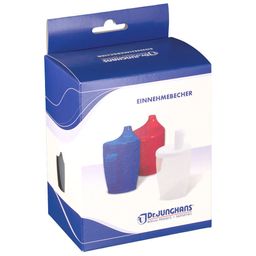 Dr. Junghans® Einnehmebecher 250 ml mit Griff weiß 1 Deckel 12 mm