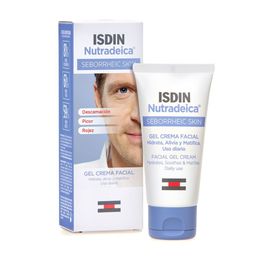 ISDIN Nutradeica® Gel-Creme beruhigende Gesichtscreme gegen Juckreiz, Schuppung und Rötung speziell bei seborrhoischer Dermatitis