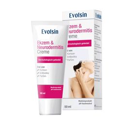 Evolsin® Ekzem & Neurodermitis Creme - Mindert Juckreiz & beruhigt gereizte Haut - OHNE KORTISON - Salbe für gereizte, trockene & irritierte Haut