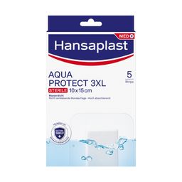 Hansaplast Aqua Protect 3XL Wundpflaster | Großes steriles Pflaster | 100 % wasserdichter Verband | Für große Wunden & postoperative Wunden | Blockiert 99 % der Bakterien | 10 x 15 cm | 5 Pflaster