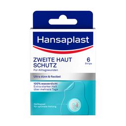 Hansaplast Zweite Haut Schutz | Hydrokolloid Pflaster | Schnellere Heilung  | Starker Halt für 72+ Stunden | 6 Pflaster