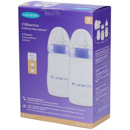 LANSINOH Babyflasche mit NaturalWave® Sauger 240ml Doppelpack