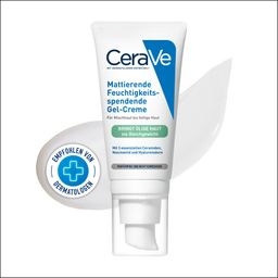 CeraVe Mattierende Feuchtigkeitsspendende Gel-Creme: Spendet Feuchtigkeit und absorbiert überschüssigen Talg bei öliger und fettiger Haut