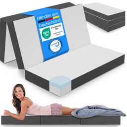 ELONEO Klappmatratze 15 cm dick, versch. Größen & Farben, atmungsaktiv, pflegeleicht