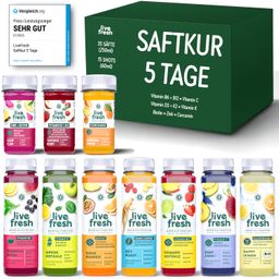 LiveFresh Saftkur 5 Tage - 35 Säfte (250ml) & 15 Shots (60ml)
