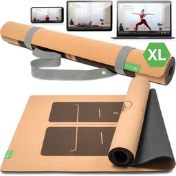 BACKLAxx® Yogamatte Kork mit Naturkautschuk 183x61x0,4cm