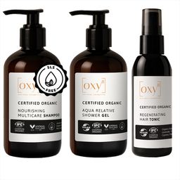 oxy8 Naturkosmetik Set - SHAMPOO & DUSCHGEL & HAIR TONIC - Pflege Trio für den Mann