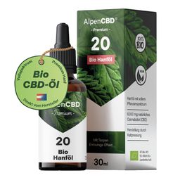 AlpenCBD 20 Bio CBD Öl - Vollspektrum CBD Hanf Tropfen mit 6.000 mg