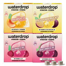 waterdrop® Microdrink Sommer Quartett Passionsfrucht Brombeere Himbeere Pfirsich