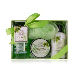 Accentra – Duschset Frauen Geschenkset OLIVE in schöner Geschenkbox