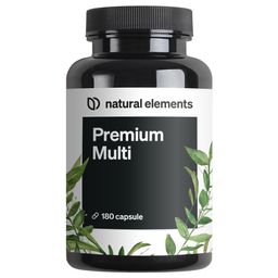 natural elements Premium Multivitamin – 180 Kapseln – Vitamine A-Z Premium-Rohstoffe Bioaktiv-Formen