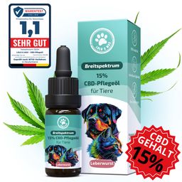 CBD Öl aus Deutschland - Hunde und Katzen 15% - Leberwurst - 10ml