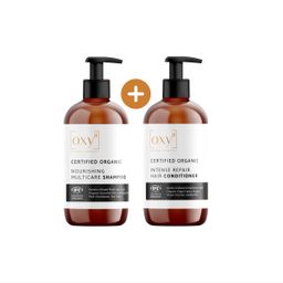 oxy8 Naturkosmetik - Haar Set. SHAMPOO & INTENSE REPAIR HAIR CONDITIONER - Perfekt als Geschenk