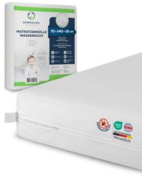 Sensalou Matratzenbezug mit Reissverschluss für Allergiker wasserdicht - 70 x 140 x 15 cm