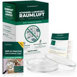Silberkraft Schimmeltest Raumluft mit Laboranalyse & Außenluft-Vergleich
