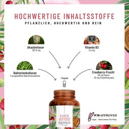Milchsäurebakterien Kulturen Komplex Intimflora Cranberry 60 vegane Kapseln Floraintima NATURTREU®