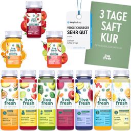LiveFresh Saftkur 3 Tage - 21 Säfte (250ml) & 9 Shots (60ml)
