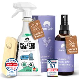 Emma Grün® Sauber & Frisch Spar-Set mit Polsterreiniger & Bio Raumspray Lavendel