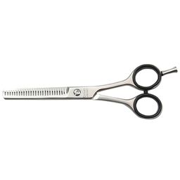 Excellent Solingen Haarschere – beidseitig verzahnt, ergonomischer Soft-Grip