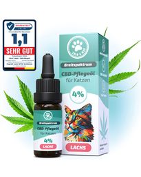 CBD Öl aus Deutschland - Katze 4% - Lachs - 10ml