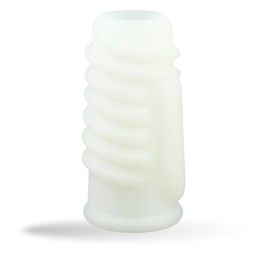 Lovelyness - Penishülle mit Vibration Weiß mit Rillen