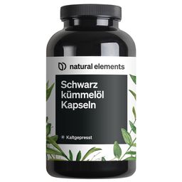 natural elements Schwarzkümmelöl original Nigella sativa – 400 Kapseln – 1.000mg Schwarzkümmelöl/Tag