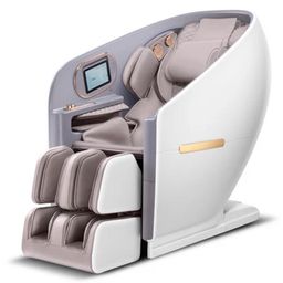 Naipo Massagesessel 4D HIGH-END Massagestuhl, Tablett, Aromatherapie, Raumkapsel-Design WEISS