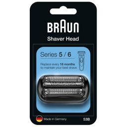 Braun - Ersatzscherkopf für Elektrische Rasierer für Männer "53B" in Schwarz
