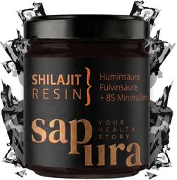 Shilajit Resin XXL Glas 60g - Mumijo Shilajit Harz + Dosierlöffel * 78% FULVIN + 12% HUMINSÄURE
