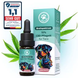 CBD Öl aus Deutschland - Hunde und Katzen 15% - Leberwurst - 10ml