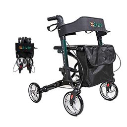 SoNa24 Leichtgewicht Reise Rollator Set Auto, Flug, Zug 3-fach faltbar nur 7,2 kg | Antar AT51006SN
