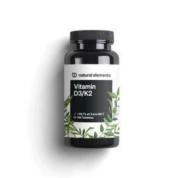 natural elements Vitamin D3/K2 Depot – K2VITAL® – 99,7+% All-Trans K2-MK7 + 5000 IE Vitamin D3