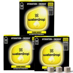waterdrop® Microenergy Turbo Boost Trio – Energie-Getränkewürfel mit Koffein & Vitaminen