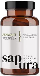 Shilajit Kapseln mit Ashwagandha - Fulvinsäure & Huminsäure - SAPURA HEALTH