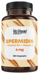 6mg Spermidin + Vitamin C+B12 (180 Kapseln für 6 Monate) Spermidin Kapseln hochdosiert