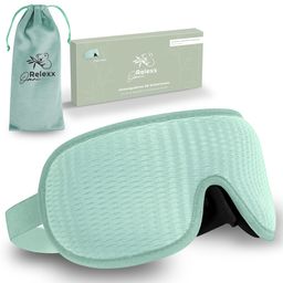 OMNIRELEXX® Atmungsaktive 3D SCHLAFMASKE  inklusive Reisebeutel (Türkis)