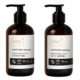 oxy8 Naturkosmetik - Körperpflege Set - SHOWER GEL & BODY LOTION - Perfekt als Geschenk