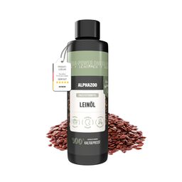 ALPHAZOO Premium Leinöl für Hunde und Katzen