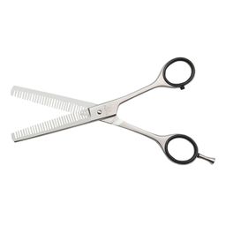 Excellent Solingen Haarschere – beidseitig verzahnt, ergonomischer Soft-Grip