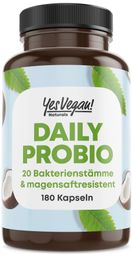 Daily Probio Milchsäurebakterien (180 Kapseln) 20 Stämme magensaftresistent, vegan
