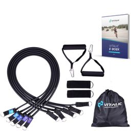 VITALIC Widerstandsbänder mit Griffen – Therabänder - Fitness Resistance Bands – Fitnessband