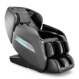 NAIPO Massagesessel Shiatsu Zero-Gravity Massagestuhl Wärmetherapie 3D Surround-Sound USB Schwarz