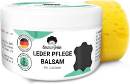 Emma Grün® Lederbalsam farblos mit Bienenwachs inkl. wiederverwendbarem Schwamm