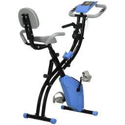 HOMCOM Klappbares Heimtrainer-Fahrrad, 8 Magnetwiderstandsstufen, Handpulssensoren