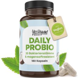 Daily Probio 180 Kapseln – magensaftresistent mit 20 lebenden Bakterienstämmen & Ballaststoffen